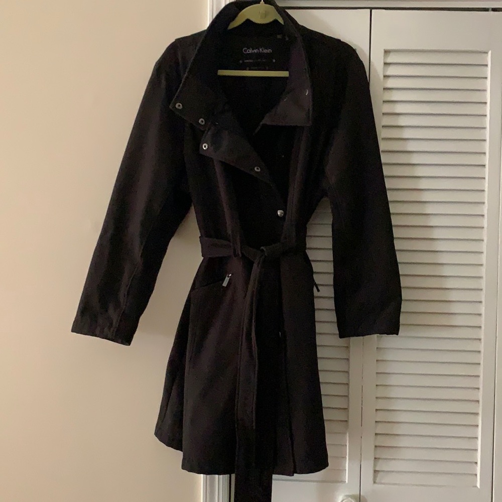 Black winter storm/trench coat